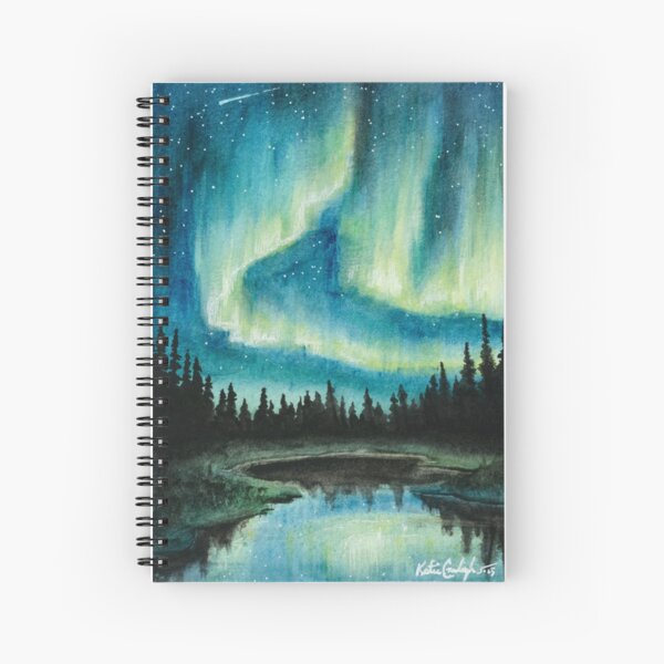 Skyscape - Northern Lights Spiral Notebook