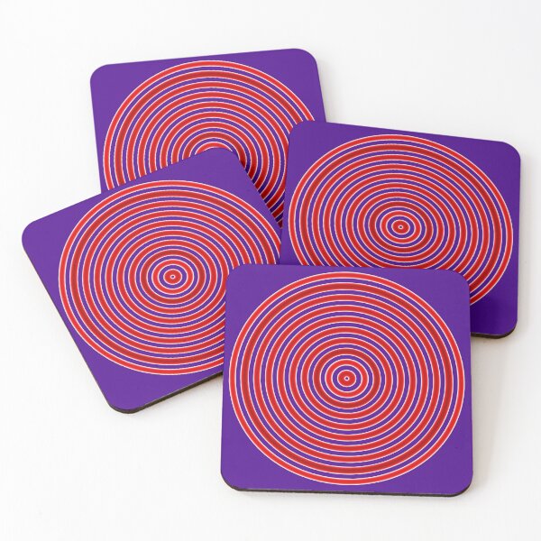 Item preview, Red and Purple Funky Concentric Circles designed and sold by Tau Tia L Douglass.