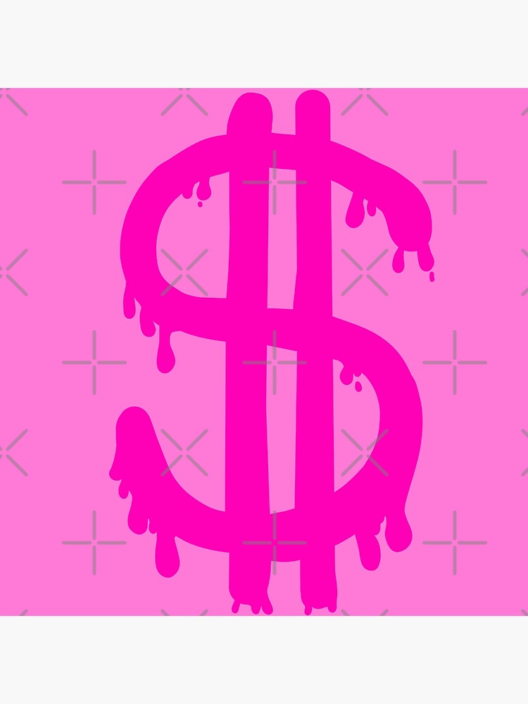 preppy pink money symbol | Art Print