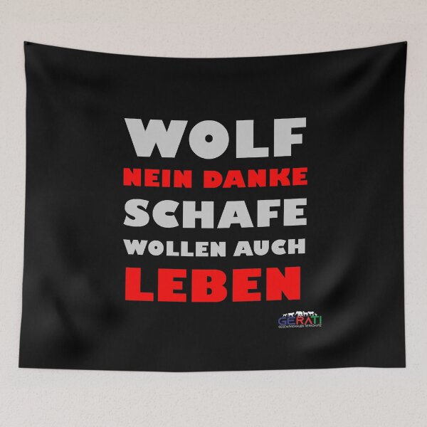 Artikelvorschau, GERATI Merch Wolf Nein Danke - Schafe wollen auch entworfen und verkauft von DELMEO.