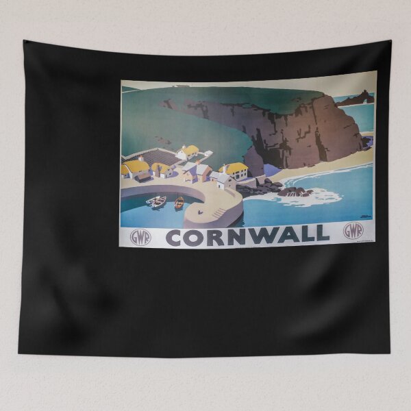 Item preview, Cornwall retro poster designed and sold by CorasPosters.