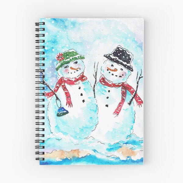 Artikelvorschau, Nettes ihn / ihr Schneemannpaar entworfen und verkauft von Smalltownart.