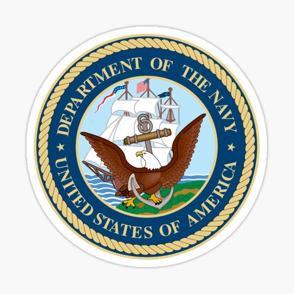 Seal of the United States Department of Navy Sticker