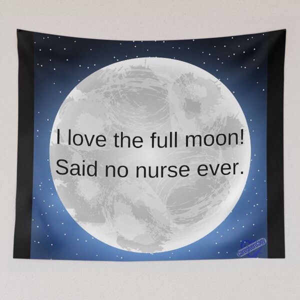 Item preview, I love the full moon designed and sold by Caregiverology.