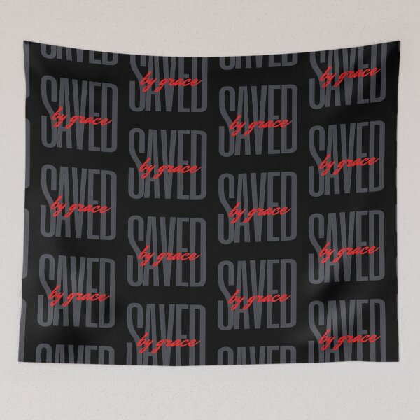 Item preview, Saved by Grace (gray) designed and sold by LiveAndGlow.
