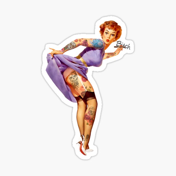 Pin-up rousse Sticker
