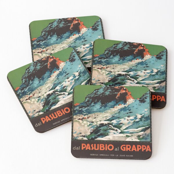 Item preview, Pasubio al Grappa retro poster designed and sold by CorasPosters.