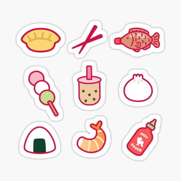 Item preview, Asian Food Pattern designed and sold by maobao.