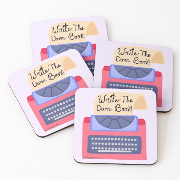 Item preview, Write The Damn Book Red Typewriter designed and sold by MandyRosko.