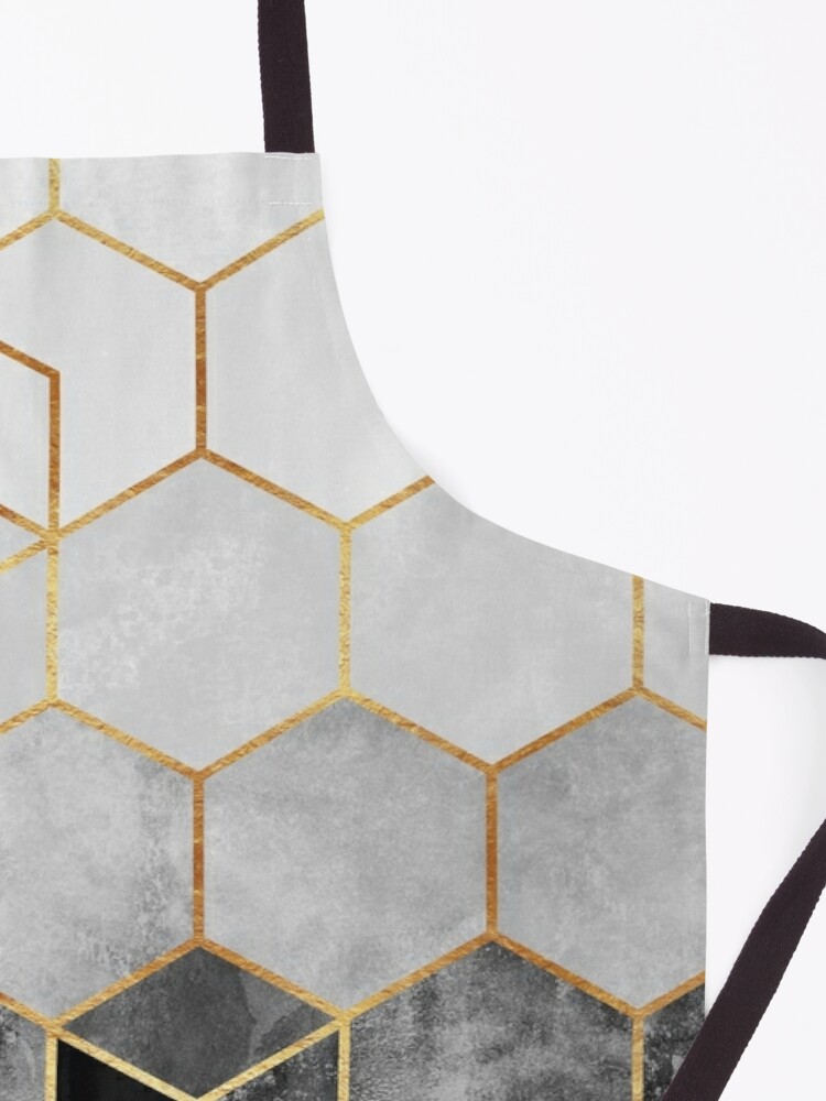 Alternate view of Charcoal Hexagons Apron