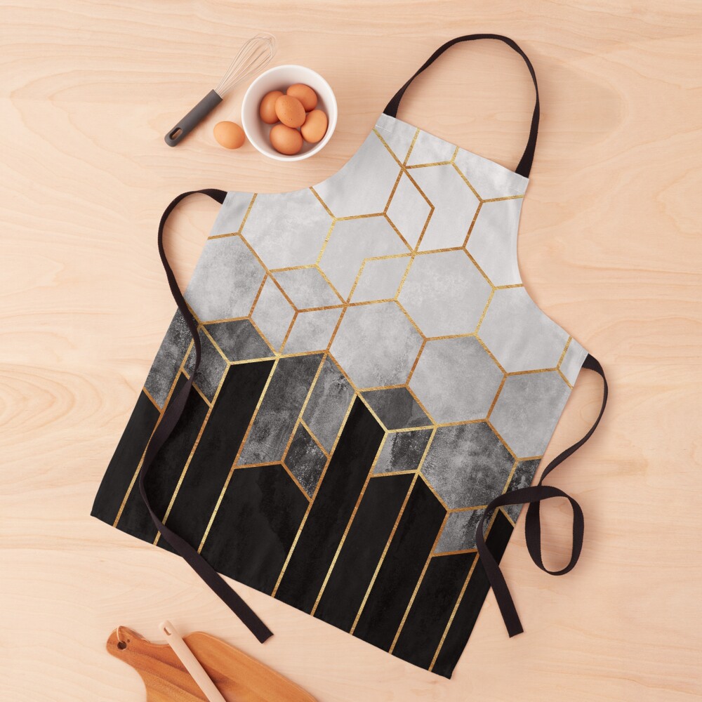 Charcoal Hexagons Apron
