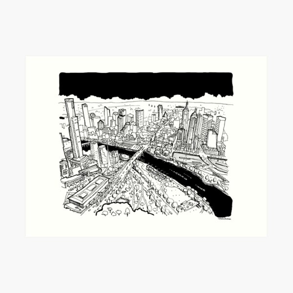 The Yarra in Melbourne Art Print