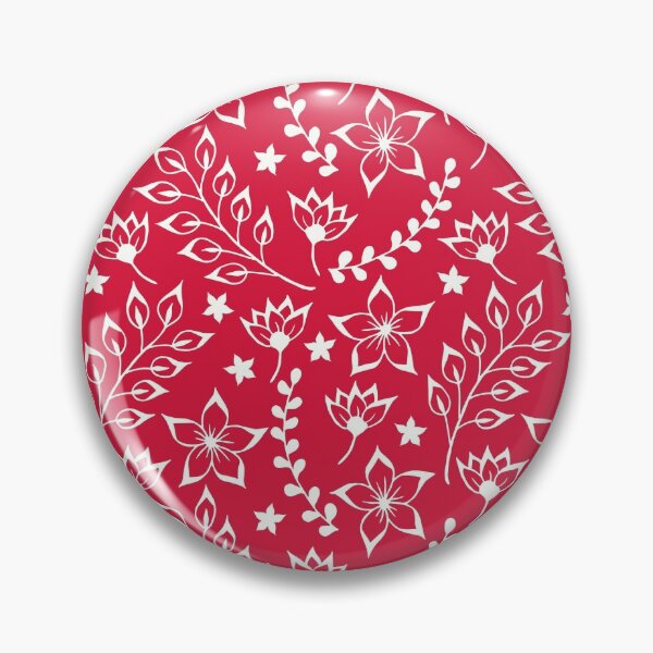 Item preview, Red White Christmas Poinsettia Holly Flower Print designed and sold by IamTrending.