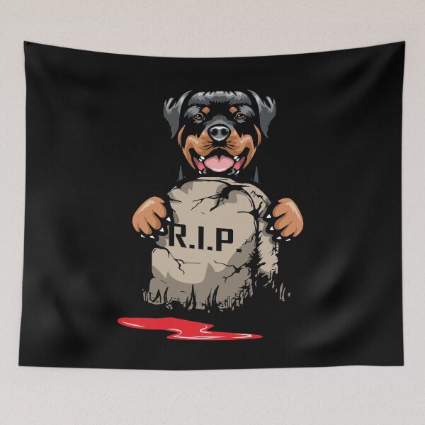 Item preview, Rottweiler Grave Stone designed and sold by IPRINT Clothing.