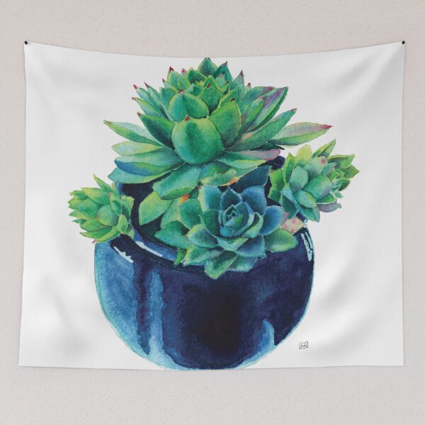 Item preview, Potted Succulent Watercolor designed and sold by Kelly Roy.