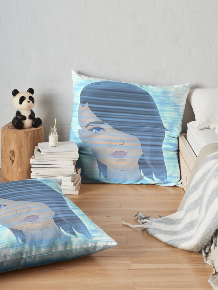 Alternate view of Angel on the Screen Floor Pillow