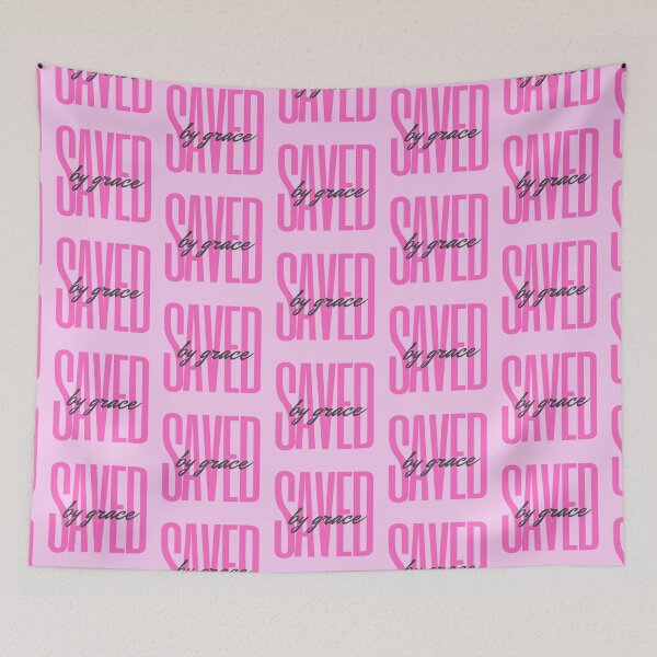 Item preview, Saved by Grace (pink) designed and sold by LiveAndGlow.
