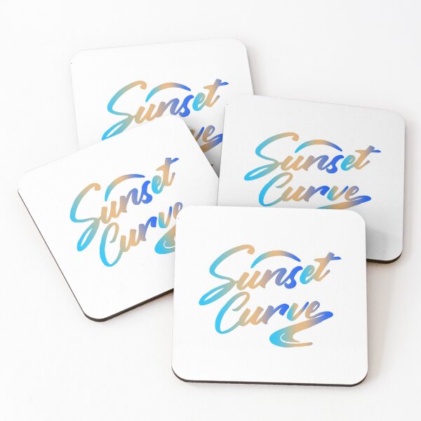 Item preview, Sunset Curve logo, sunset colours designed and sold by RainySundays.