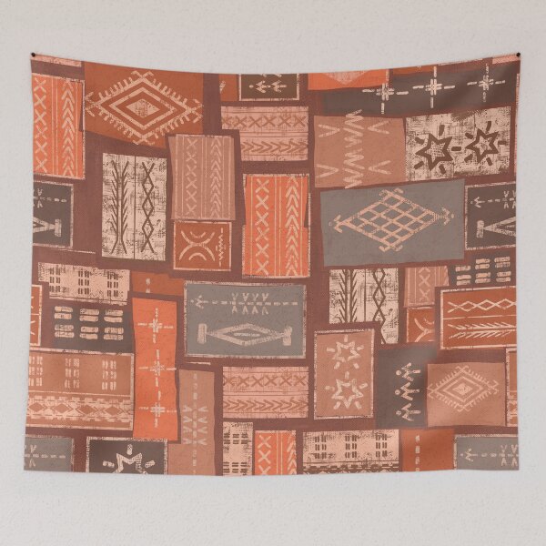 Item preview, Samoan Malu Mana Tapa Patchwork designed and sold by sunnthreads.