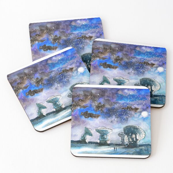 Item preview, Radio Telescope Watercolor Painting: ALMA Array, Atacama Desert designed and sold by darrenyeoart.