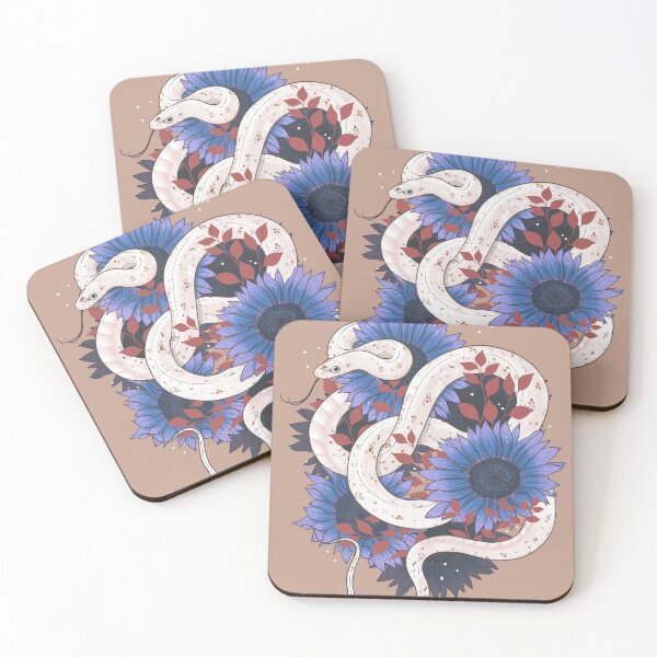 Item preview, Palmetto Corn Snake with Blue Sunflowers designed and sold by Paige Penrose.