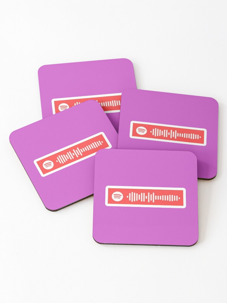 I Don T Wanna Miss A Thing By Aerosmith Spotify Code Coasters Set Of 4 By Sakuradraws Redbubble