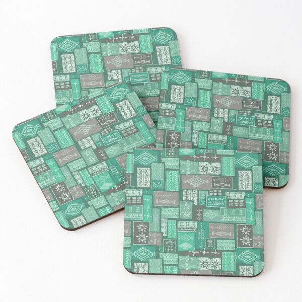 Item preview, Samoan Green Tapa Print designed and sold by sunnthreads.