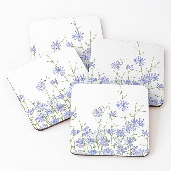 Item preview, hand painted purple chicory watercolor 2020 designed and sold by SelenePaintings .