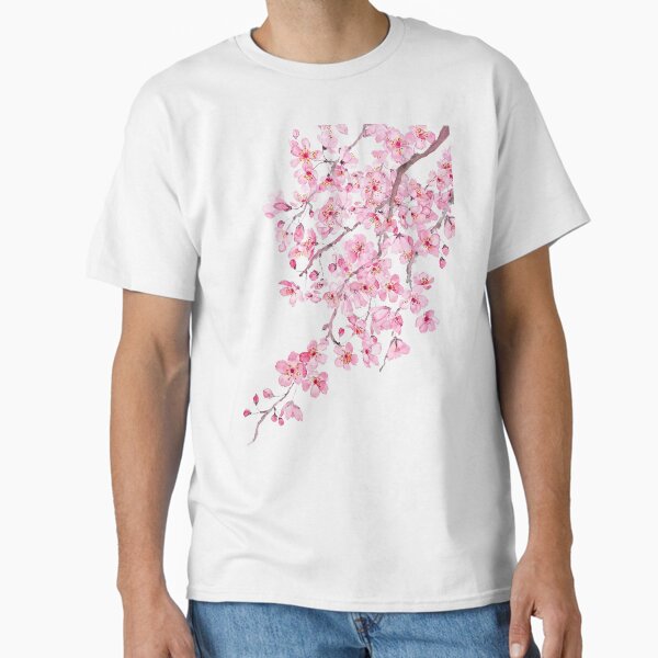 Aperçu de l'œuvre aquarelle de fleurs de cerisier rose peinte à la main peinte à la main 2020 créée et vendue par ColorandColor.
