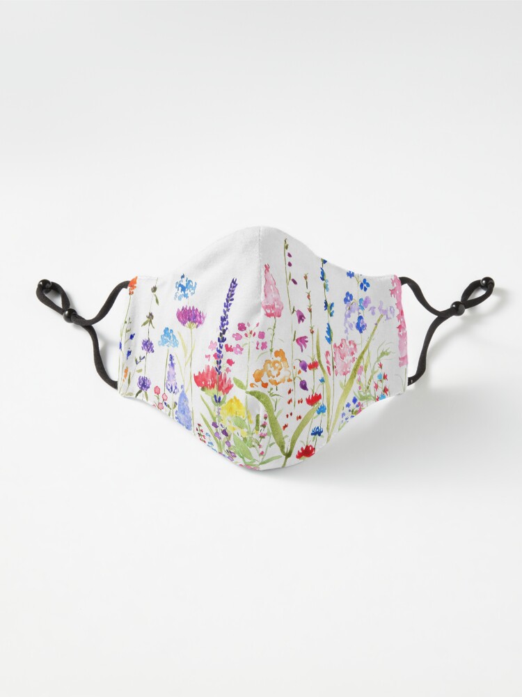 Alternate view of colorful wild flower field Mask