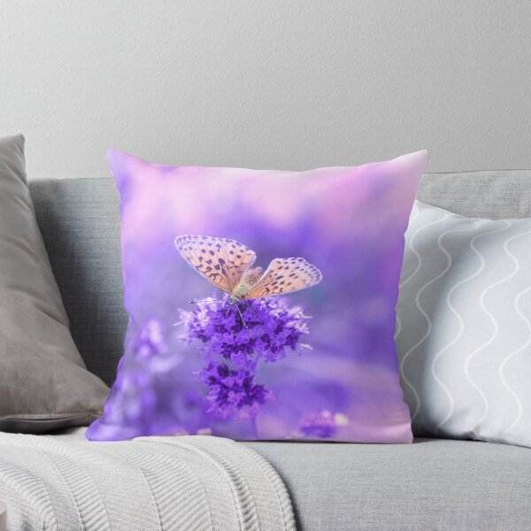 Item preview, Orange butterfly on flower and purple background designed and sold by Stéphane  Thirion.