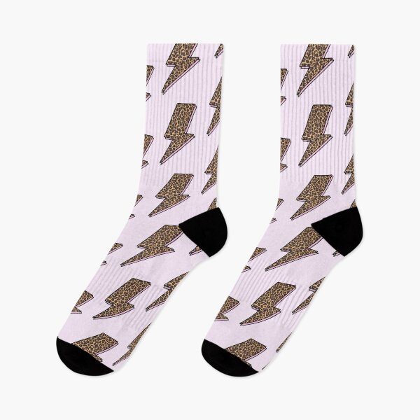 Item preview, aesthetic pink and leopard print lightning bolt designed and sold by STAR10008.