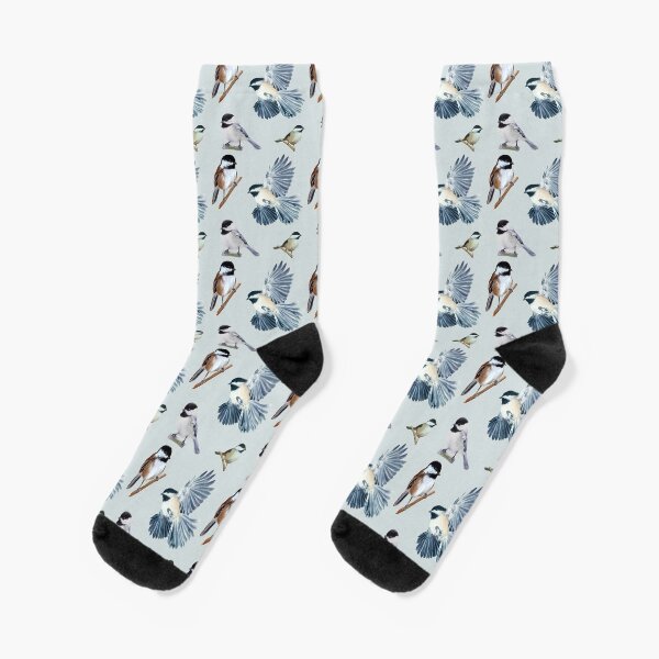 Chickadee Sticker set & pattern Socks