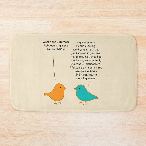 Item preview, Happiness vs Wellbeing - Cream designed and sold by ImperfectLife.