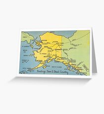 Vintage Greetings From a Great Country Alaska Greeting Card