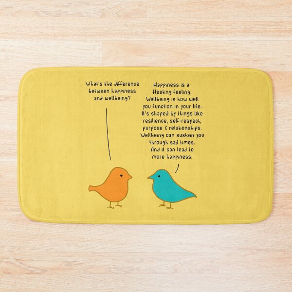 Item preview, Happiness vs Wellbeing - Yellow designed and sold by ImperfectLife.