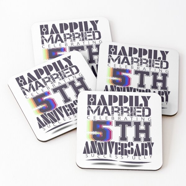 Item preview, Celebrate happy 5th wedding anniversary designed and sold by SueSakpal.