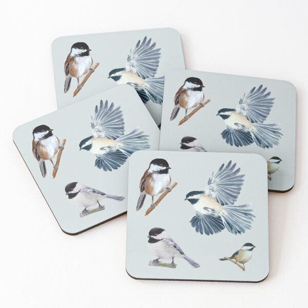 Item preview, Chickadee Sticker set & pattern designed and sold by Emily Bickell.