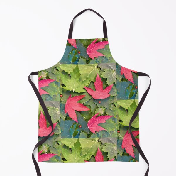 Item preview, Autumn Leaves Changing Color Collage, Red and Green designed and sold by navitaelwell.
