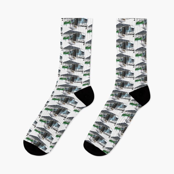 Item preview, Blue and white Camper Near a river designed and sold by Michael Garber.