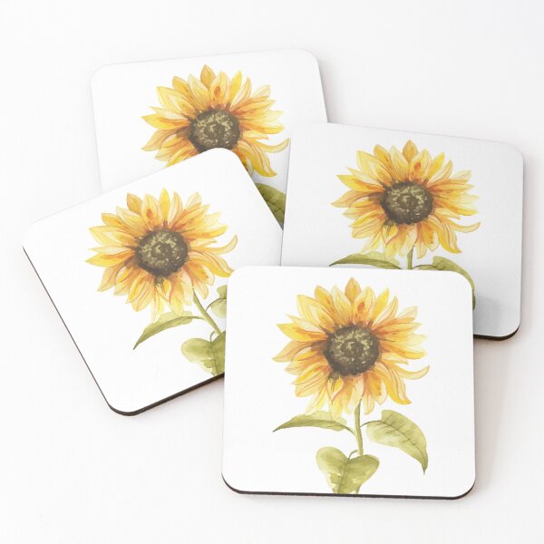 Item preview, Watercolor Sunflower hand painted designed and sold by SouthPrints.