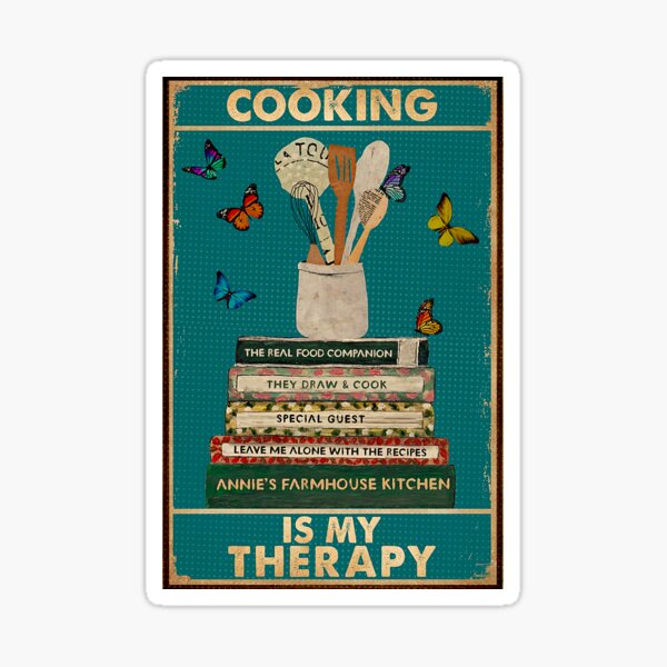 Cooking Is My Therapy Sticker