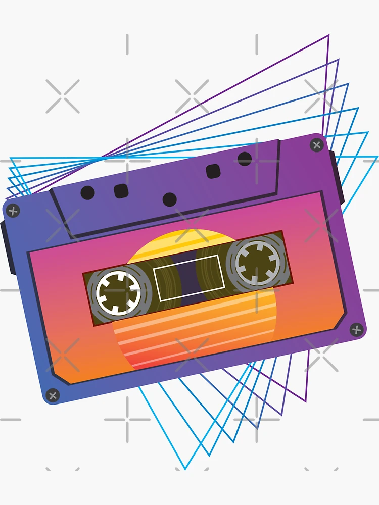 80's Cassette Tape Retrowave Synthwave Sunset | Sticker