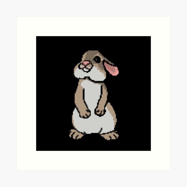 Pixel Bunny Art Print