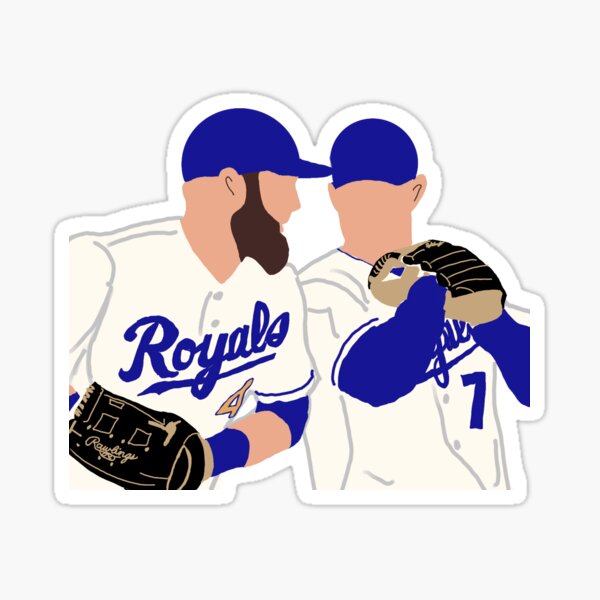 4 ALEX GORDON POWDER BLUE BASEBALL JERSEY KANSAS CITY ROYALS DECAL / STICKER