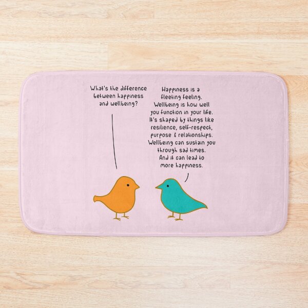 Item preview, Happiness vs Wellbeing - Pink designed and sold by ImperfectLife.