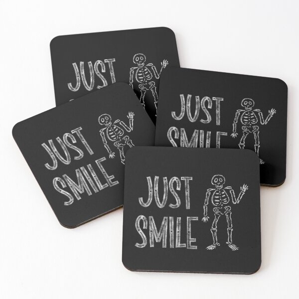 Item preview, Just smile skeleton with black background designed and sold by Crystal Raymond.