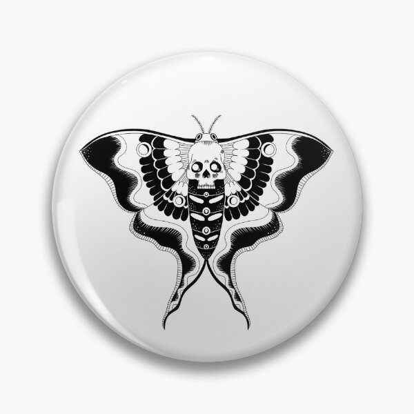 Item preview, Skull Luna moth designed and sold by CherryBugArt.