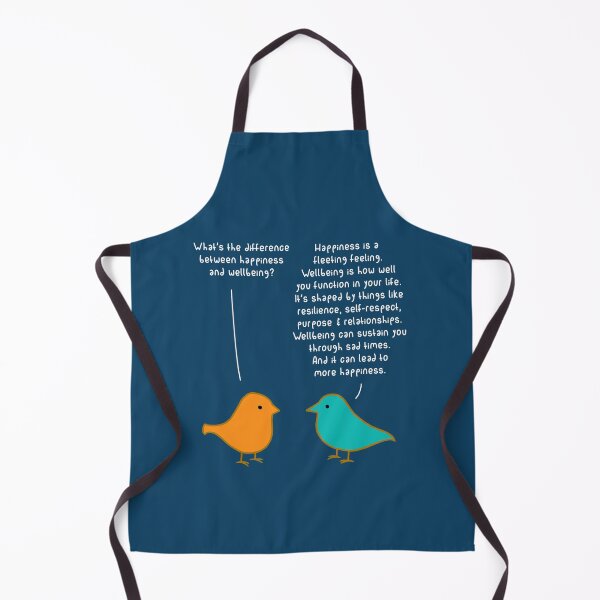Item preview, Happiness vs Wellbeing - Dark Blue designed and sold by ImperfectLife.