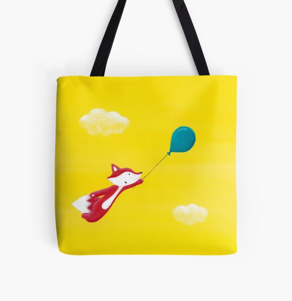 Fox's Balloon Ride All Over Print Tote Bag